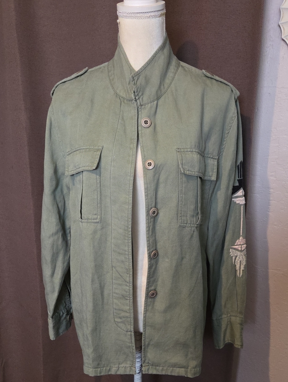 Rails Olive Green military-style utility jacket Size Small